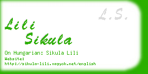 lili sikula business card